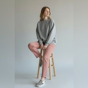 Vans cotton trousers in rose pink